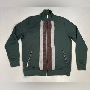 ANERKJENDT Full Zip Track Jacket Men Large Green